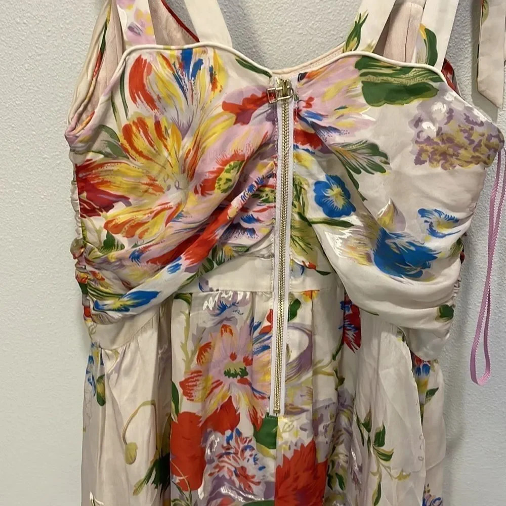Leifsdottir woman’s silk flowered dress - Picture 4 of 14